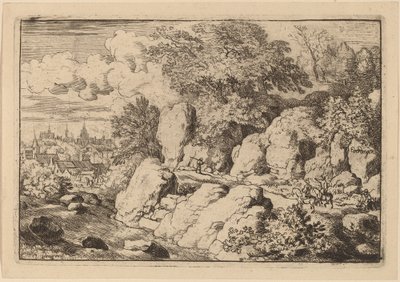 Deux cavaliers sur un chemin rocheux, probablement vers 1645-1656 - Allart van Everdingen