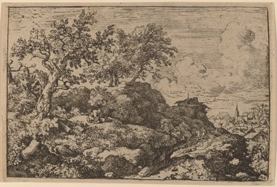 Deux paysans assis sur une colline, probablement vers 1645-1656 - Allart van Everdingen