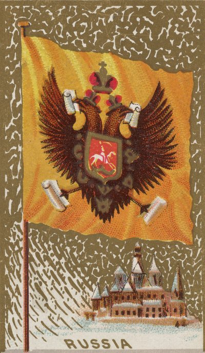 Russie, de Drapeaux de toutes les nations, Série 1 N9 pour Allen & Ginter Cigarettes Brands - Allen and Ginter