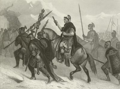 Hannibal et son armée traversant les Alpes - Alonzo Chappel