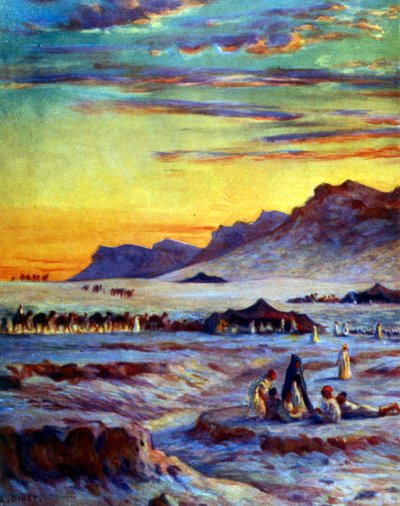 Groupe de nomades arabes dans le désert - Alphonse Etienne Dinet