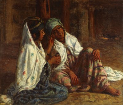 Jeunes filles se maquillant - Alphonse Etienne Dinet