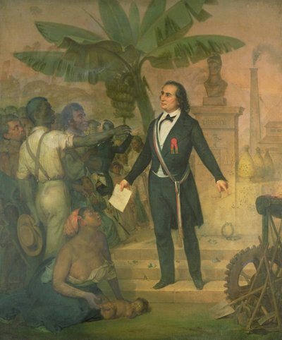 Joseph Napoléon Sébastien Sarda Garriga (1808-77) avec le décret d