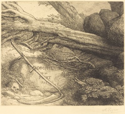 Avalanche : Frontispice du Triomphe de la mort - Alphonse Legros