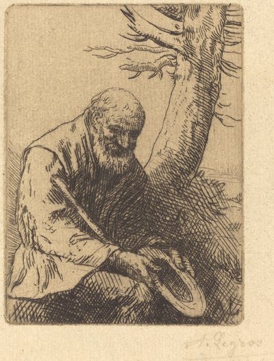Mendiant avec son chapeau à la main - Alphonse Legros