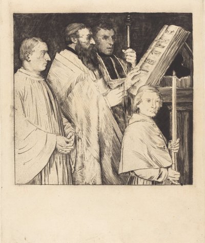Choristes, 1ère planche Le lutrin - Alphonse Legros
