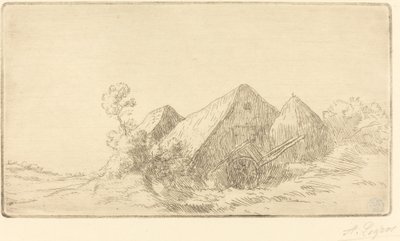 Chaumière à la charrette - Alphonse Legros