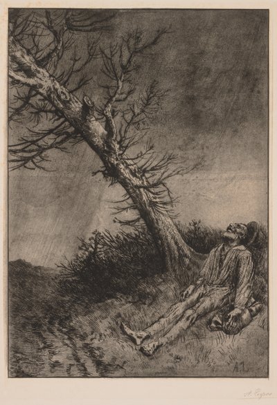 Mort du vagabond - Alphonse Legros