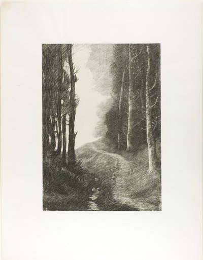 Paysage avec bouleaux - Alphonse Legros