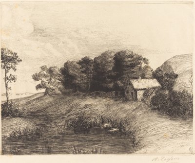 Paysage avec Étang - Alphonse Legros