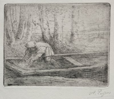 Homme dans une barque - Alphonse Legros