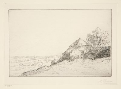 Masure sur la colline - Alphonse Legros