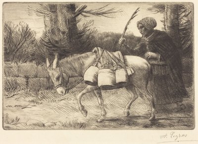 Laitière à Boulogne, 3e planche - Alphonse Legros