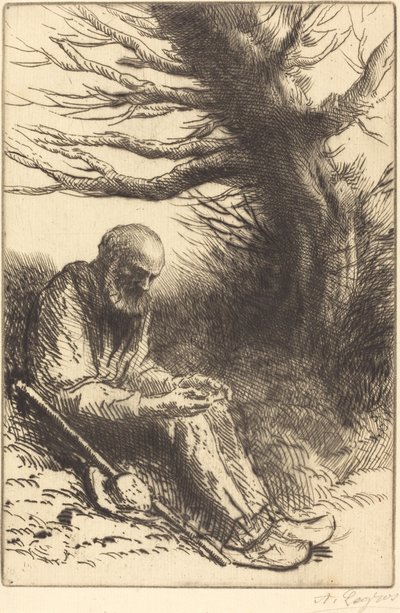 Vieil homme, vieil arbre - Alphonse Legros