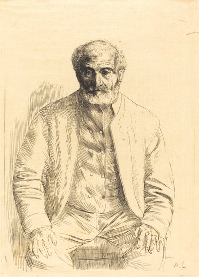Vieillard assis - Alphonse Legros