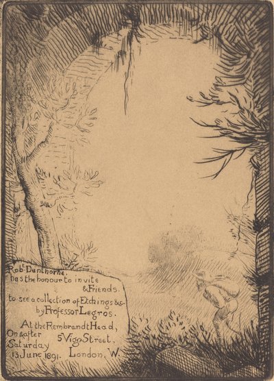 Planche faite pour une exposition chez Dunthorne - Alphonse Legros