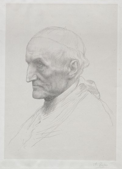 Portrait du cardinal Manning (2ème planche) - Alphonse Legros