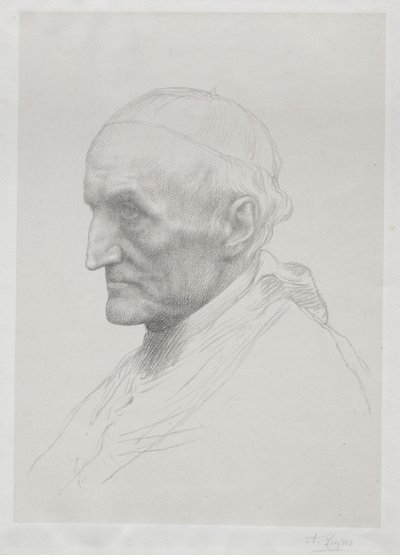Portrait du cardinal Manning, 2e plaque - Alphonse Legros