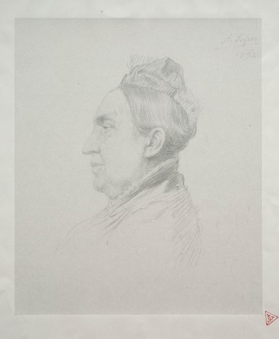 Portrait de Madame Kemp de profil (2e planche) - Alphonse Legros