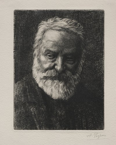 Portrait de Victor Hugo (2ème planche) - Alphonse Legros