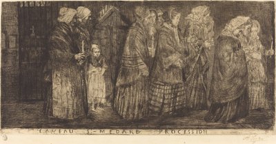 Procession dans les caveaux de Saint Médard - Alphonse Legros