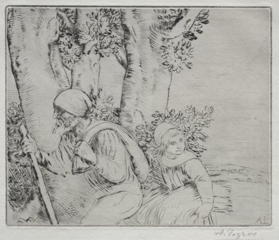 Retour des Champs (2ème planche) - Alphonse Legros