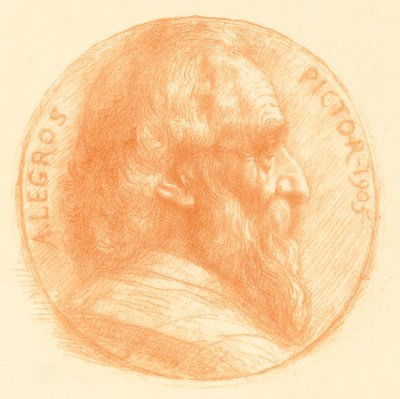 Autoportrait, médaillon, n°2, 11e planche - Alphonse Legros