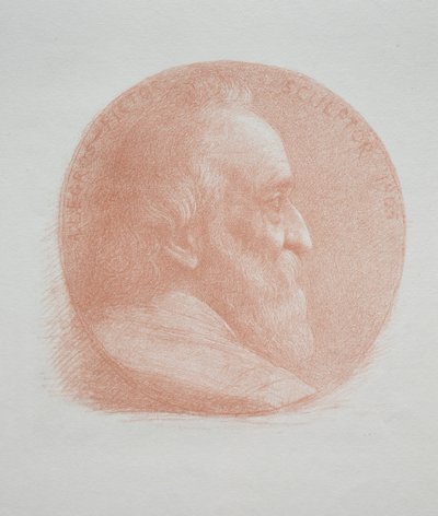 Autoportrait, Médaillon n° 2 11ème plaque - Alphonse Legros