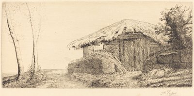 Bergerie sur le coteau - Alphonse Legros