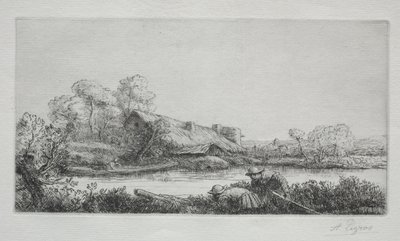La Ferme sur la Rivière: Effet du Soir - Alphonse Legros