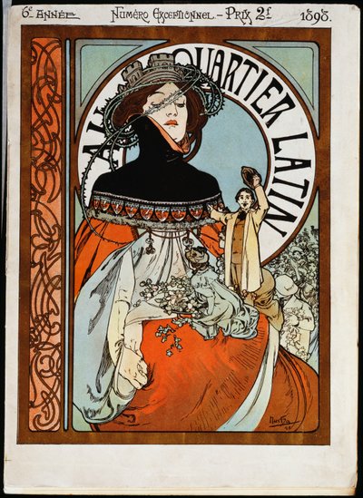Au Quartier Latin, imprimé par Paul Dupont - Alphonse Mucha
