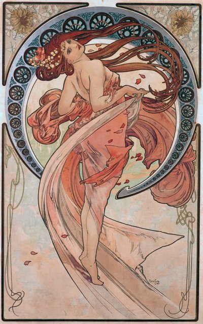 Danse (Rose) - Alphonse Mucha