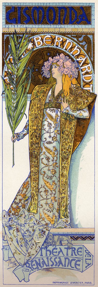 Gismonda avec Sarah Bernhardt à Paris - Alphonse Marie Mucha