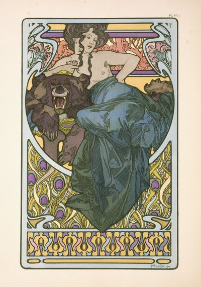 Planche 47 du livre "Documents Décoratifs" - Alphonse Mucha