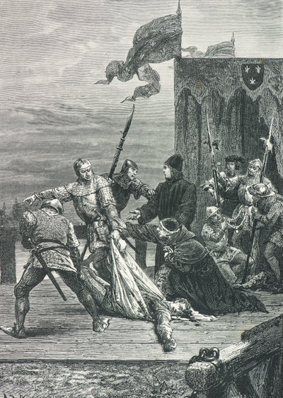 Assassinat de Jean sans Peur en 1419 (Gravure) - Alphonse Marie de Neuville