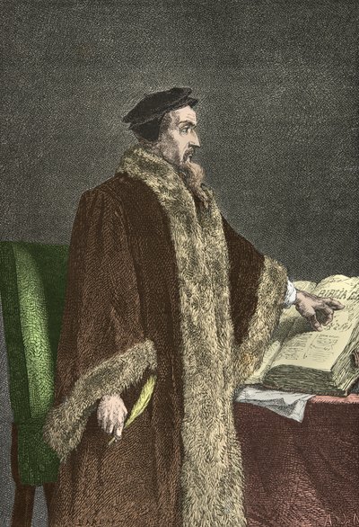 Portrait de Jean Calvin (Gravure) - Alphonse Marie de Neuville
