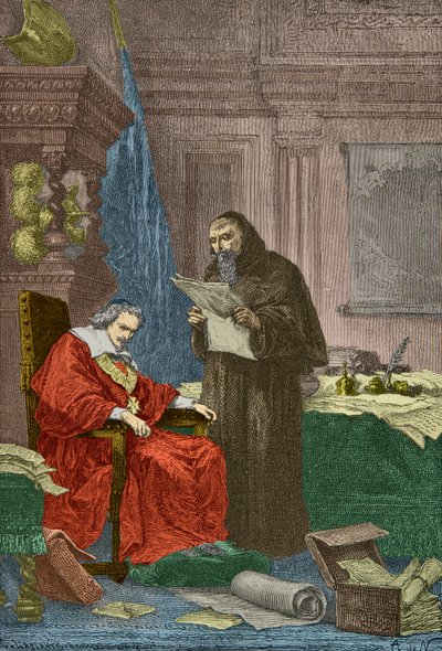 Réunion entre Richelieu et le Père Joseph (Gravure) - Alphonse Marie de Neuville