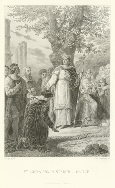 Saint Louis rendant justice - Alphonse Marie de Neuville