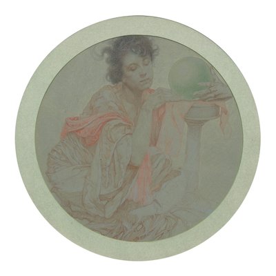 Voyante avec boule de cristal - Alphonse Mucha