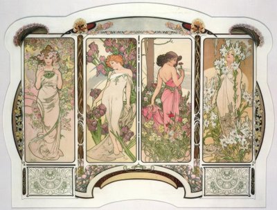 Les fleurs - Alphonse Mucha