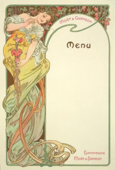 Moët & Chandon / Menu - Alphonse Mucha