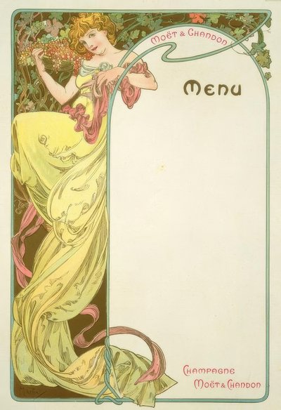 Moët & Chandon / Menu - Alphonse Mucha