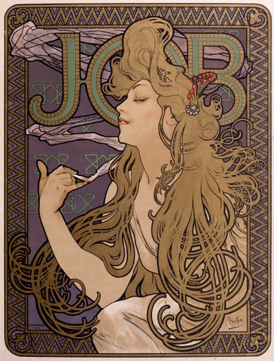 Affiche pour le papier de soie Job, 1897 - Alphonse Mucha