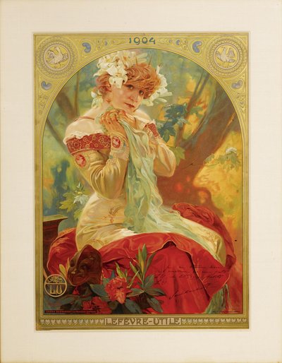 Affiche pour Lefèvre-Utile. Sarah Bernhardt dans le rôle de Mélissinde dans La Princesse Lointaine de E - Alphonse Mucha