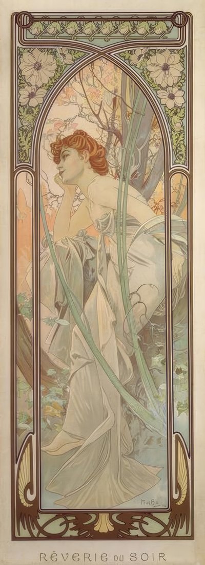 Rêverie du soir - Alphonse Mucha