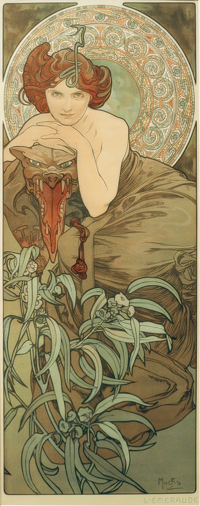 Émeraude - Alphonse Mucha