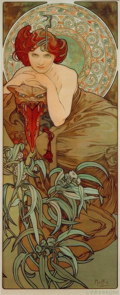 Émeraude - Alphonse Mucha