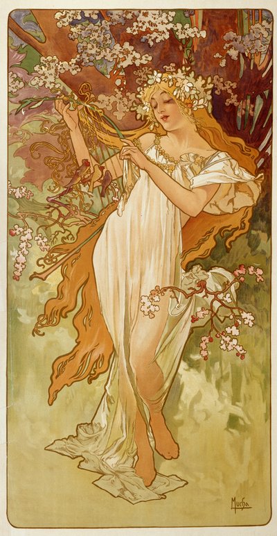 Printemps, 1896 - Alphonse Mucha