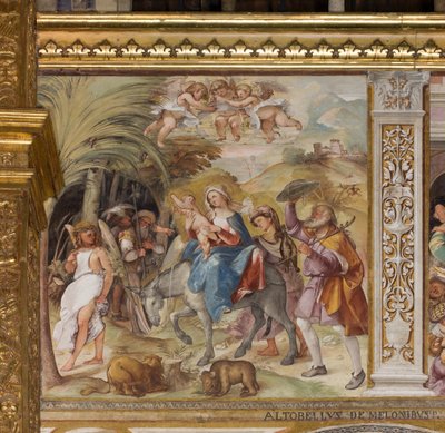 Presbytère, Septième travée nord, Fuite en Égypte, Altobello Melon - Altobello Melone