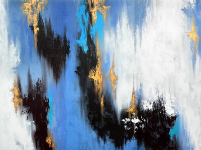 Blue Gold Dynamic Flow - Alyson Storms